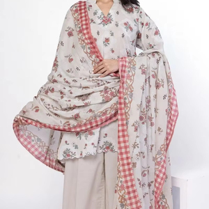 2025 nuevo diseño de calidad fina sin costuras vestido de mujer Casual Lawn Shalwar Kameez con Dupatta para mujer - Product Image 1