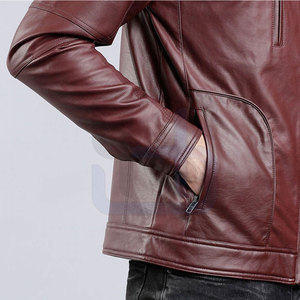 2024 Best Selling Men's <b>Leather</b> <b>Jacket</b> High Quality <b>Long</b> Sleeves High Street Style Quick Dry Breathable Winter OEM Service - Product Image 6