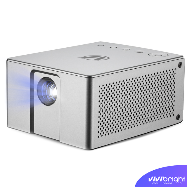 VIVIBRIGHT J20 Smart Mini Beamer 1080P Native 4K Supported DLP Projector, Built-in 18000mAh Battery for Cinema & Business