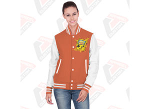 Venta caliente de las mujeres Casual Street Wear Canvas Varsity Jacket con Stand Collar Impresión personalizada Transpirable a prueba de viento - Product Image 5