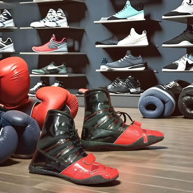 High Quality Boxing Shoes Hot Sale Custom Name Brand Shoes Training Shoes for Men  SI-BS-07