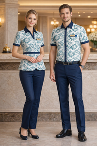 Chaqueta de Chef Unisex Vesbhusha de Manga Corta, Impresión Digital en Sarga, Material Poliéster/Algodón, Detección de Agujas, para Restaurante y Bar - Product Image 6