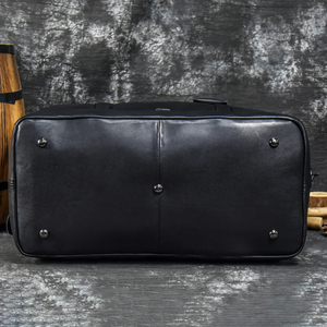 Nouveau style sac de sport en cuir véritable sac à bagages en cuir sac de voyage en cuir de vachette de grande capacité - Product Image 6