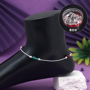 กำไลข้อเท้ามัลติฟังก์ชันน้ำหนักเบาสีเงินแฟชั่นสไตล์คลาสสิกน้ำหนักเบาหลากรูปแบบสำหรับงานแต่งงานงานเลี้ยงครบรอบหมั้นของขวัญ - Product Image 1