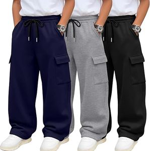 MOMENTUM Men's Elastic Waist Half Placket <b>Nylon</b>/Cotton Sweatpants Multiple Pockets Casual <b>Joggers</b> Summer Style Breathable - Product Image 2
