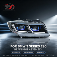 Pour BMW Série 3 E90 (2005-2012) – Kit de modification de phares avec nouveaux feux de jour à LED et clignotants séquentiels – 10 000 lumens