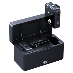 Micrófono Lavalier inalámbrico SX63 con reducción de ruido HD Mini MICRÓFONO INALÁMBRICO Lavalier cuadrado Dual para entrevista telefónica en vivo - Product Image 2