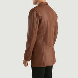 Veste d'hiver pour hommes Top Design avec col montant manches longues 100% cuir de haute qualité personnalisable prix raisonnable - Product Image 3
