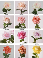 Roses blanches au toucher réel, roses artificielles de haute qualité, fleurs réalistes, arrangements floraux de mariage, roses longue durée, vente en gros