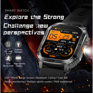 Reloj Inteligente Ak80 con Pantalla Táctil IPS de 2.01 Pulgadas, Bluetooth, Unisex, Caja Cuadrada, Carga Magnética, Resistente al Agua IP68 - Product Image 2
