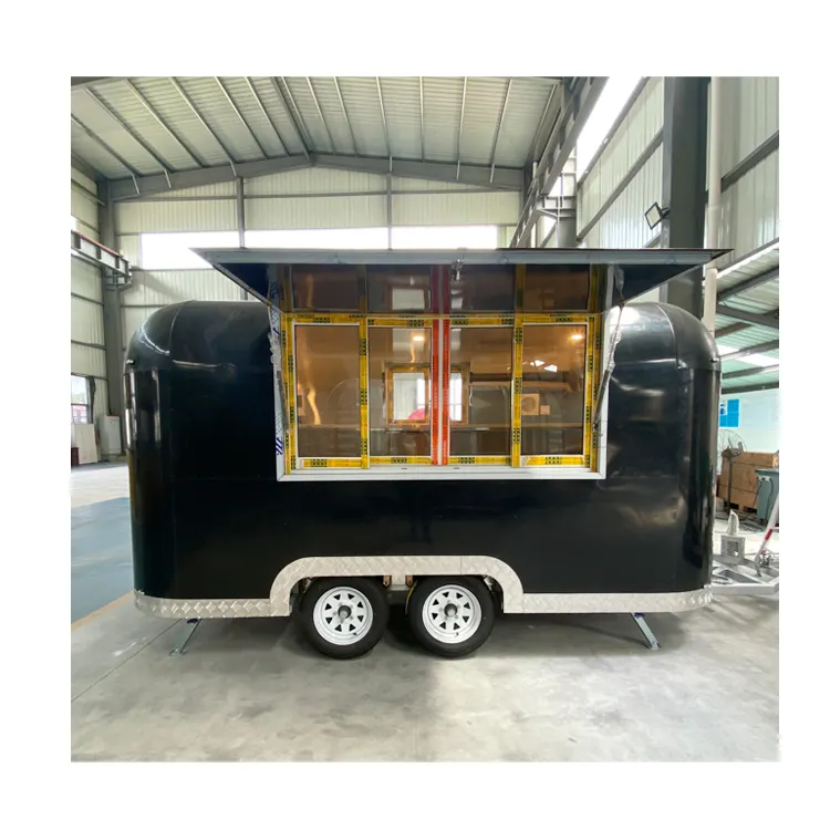 Roestvrijstalen Airstream Food Trailers Volledig Uitgeruste Usa Nieuwe Design Kiosk Stand Met Dot Start Een Voedingsbedrijf