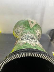 Gawharet El Fan, Tambor Darbuka de Aluminio de 17.5 Pulgadas, Hecho a Mano, Afinable, con Mosaico Solar, Auténtico Egipcio, Incrustaciones Orientales, Clásico - Product Image 5