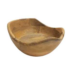 ชามไม้สีน้ำตาลธรรมชาติจากไม้กระถินเทศ ขายดี ใช้งานได้จริง เหมาะสำหรับเสิร์ฟผลไม้หรือสลัดในครัว - Product Image 2