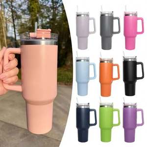 Tazas de Viaje Personalizadas de Acero Inoxidable de 40 Oz para Auto, Taza de Café Personalizada para Exteriores con Tapa y Asa - Product Image 2