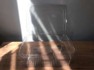 HoReCa-utensilios de cocina para el hogar de alta calidad, recipientes desechables con bisagras para mascotas, 2000cc, para llevar mermelada de plástico, miel, fruta, ensalada, embalaje de alimentos - Product Image 2