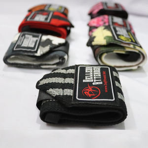 Muñequeras elásticas de nailon con logotipo personalizado para gimnasio, deportes, peso muerto, levantamiento de pesas, equipo de seguridad para Fitness - Product Image 4