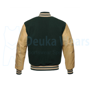 Vestes de baseball en cuir à faible MOQ, logo personnalisé, broderie en chenille, appliqué, vestes de lettreman avec poche avant - Product Image 6