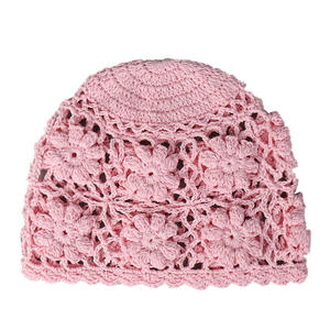Chapeau en crochet fait main japonais en gros, motif fleur 3D, doux, ajouré, en peluche, respirant, accessoires décontractés - Product Image 5