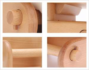 Soporte de papel higiénico Soporte de pared Soporte de papel higiénico de madera Soporte para baño en pared Hotel Soporte de rollo de papel de cocina-Madera clara - Product Image 6