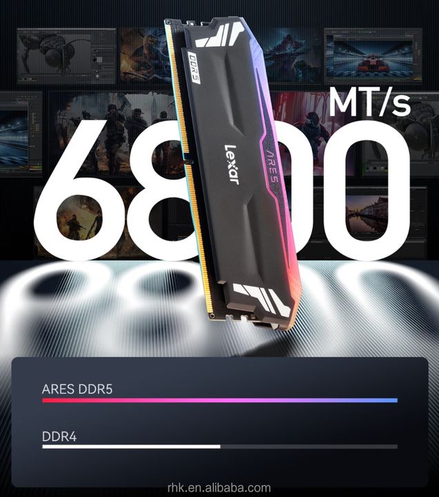 Lexar 32GB DDR5 RAM - 6400mt/s to 7200mt/s for Desktop