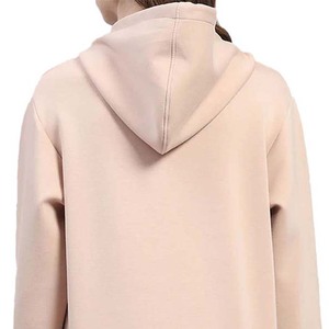 Sudadera CON CAPUCHA DE Color sólido de alta calidad para mujer, venta al por mayor, bolsillo de canguro liso, ajustado, informal, poliéster, algodón - Product Image 6