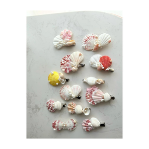 Élégant clip à cheveux en coquillage, clip à cheveux tendance en coquillage, accessoires pour cheveux d'été inspirés de l'océan, fabrication artisanale, achat en gros, design - Product Image 3