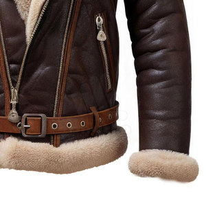 Chaquetas de cuero de borrego para hombre, forradas y gruesas para actividades al aire libre en invierno, chaquetas de cuero de borrego - Product Image 4