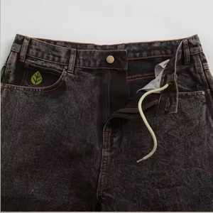 New <b>Men's</b> Mid-Knee <b>Utility</b> Cargo <b>Shorts</b> 3D Pocket Half Cotton Denim Formal Plain Sweat Woven Logo Breathable Half Cotton Denim - Product Image 5