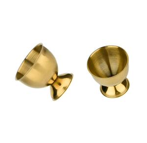 Huevera de latón al por mayor, precio más bajo, 2 piezas, huevo de latón pulido moderno brillante, taza artesanal - Product Image 1