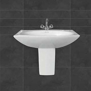Lavabo de medio lavado de marca Vistaar Con pedestal-Productos sanitarios de baño de cerámica de la India, suministro de fábrica al mejor precio - Product Image 5
