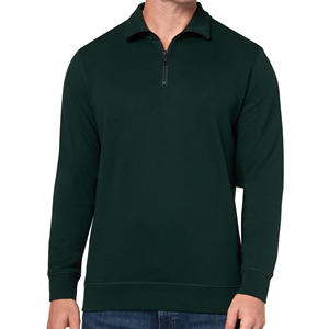 Jersey de talla grande 1/4, sudadera con cremallera de medio cuarto, fabricante de algodón, sudadera con cremallera personalizada de gran tamaño para hombre, Sudadera con capucha para hombre - Product Image 1