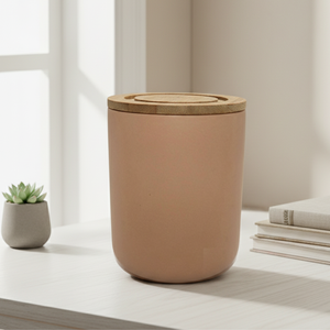 Wholesale 3460041M Premium Durable Ceramic Nordic Leak Proof Canister Food <b>Storage</b> Jar with Bamboo Lid for <b>Kitchen</b> <b>Pantry</b> - Product Image 5