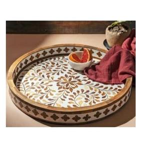 Bandeja de Madera con Diseño de Hueso de Pizza y Pasta de Diseño Real, Bandeja de Servicio de Alta Calidad para Decoración de Mesa de Comedor - Product Image 5