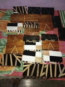 กระเป๋าคลัทช์งานไม้ทำจากเรซิ่นและงานตอนเย็นกระเป๋าเงินสำหรับผู้หญิงสำหรับงานปาร์ตี้หรูหราสำหรับงานแต่งงานงานอีเวนต์และโอกาสที่เป็นทางการ - Product Image 3