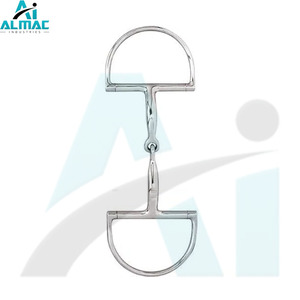 ALMAC Mèche à cheval en forme de D à joint unique Mèche confortable en acier inoxydable pour un entraînement en douceur ou une équitation Caractéristique réutilisable - Product Image 2