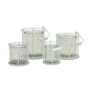 Ensemble de 2 bougeoirs en fer forgé et en verre, couleur personnalisée pour la décoration de table à la maison, Pâques, Noël, mariage - Product Image 4