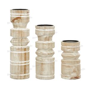 Juego de portavelas con diseño de lujo de diseño atractivo, Juego de 2 portavelas de madera para decoración de boda, uso de decoración de Navidad - Product Image 4