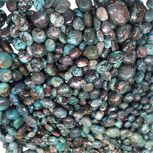 Pierres turquoises naturelles, bijoux ovales, <span class=keywords><strong>bleu</strong></span> foncé, lisses, cordon de perles, <span class=keywords><strong>Turquoise</strong></span>, offre spéciale - Product Image 4
