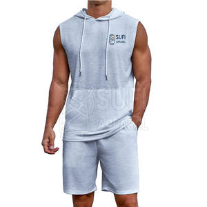 Latest Design <b>Men's</b> Solid Autumn <b>Sleeveless</b> <b>Hoodie</b> Made in Pakistan Street Style Wholesale Custom Cotton <b>Hoodie</b> - Product Image 1