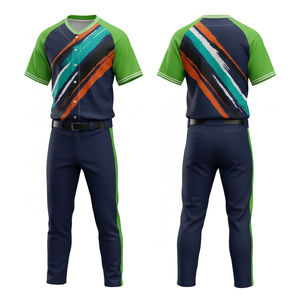 Uniforme de Béisbol de la Mejor Calidad, 100% Poliéster, Ligero, con Diseño de Nombre del Equipo, Ropa Deportiva para Verano e Invierno - Product Image 1