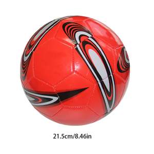 ลูกบอลสโมสรลูกฟุตบอลเย็บด้วยเครื่องสีแดง5ลูกสำหรับฝึกซ้อมกลางแจ้งเล่นกีฬาสำหรับเด็ก - Product Image 4