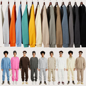 Sweat-shirt polaire épais OEM 360GSM | 80% coton 20% polyester | Pull-over vierge surdimensionné à col rond pour hommes - Product Image 2