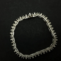 Bracelet semi-monté rond à prix d'usine, design incurvé pour bijoux superposés, prêt à sertir, bracelet empilable pour bijoutiers