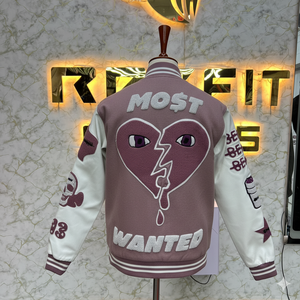 Chaqueta de hombre de lana y seda bordada de alta calidad con etiqueta personalizada con cierre de botón cubierto chaquetas versity chaquetas Lettermen - Product Image 3