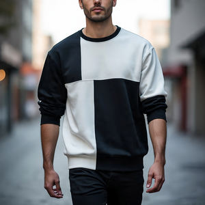 Pull-over à col rond pour hommes 400GSM Sweatshirts de haute qualité à manches longues et col rond Sweatshirts de couleur unie pour hommes - Product Image 5