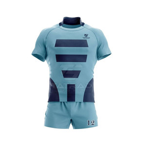 Meilleures ventes Ensembles de maillots de rugby confortables Haute qualité Respirant Séchage rapide Écologique 100% polyester Manches courtes Vente flash - Product Image 1