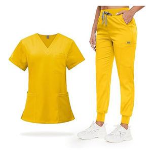 ชุดเครื่องแบบยาส่วนบุคคล conjuntos de Parte Superior Y pantalon ropa de enfermeria โรงพยาบาล logipo personalizado - Product Image 3