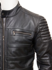 Chaqueta de cuero 100% para hombre, chaqueta de Color negro, venta al por mayor, exportación desde Pakistán, diseño nuevo y de moda al por mayor - Product Image 6