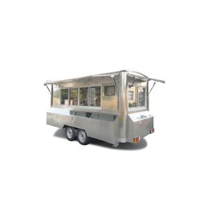 Food Truck Noir Motorisé à 4 Roues, Design Boîte Carrée en Acier Inoxydable, Compartiments Isolés, Espace de Préparation, Utilisation Extérieure, Boutique Alimentaire - Product Image 4