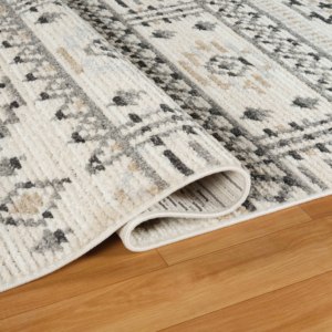 Alfombra Turca Hecha a Máquina, Suave y de Alta Calidad, Tamaño Grande, 100% Polipropileno, Forma Octogonal, Acolchada, Reversible, Pelo Mediano - Product Image 1